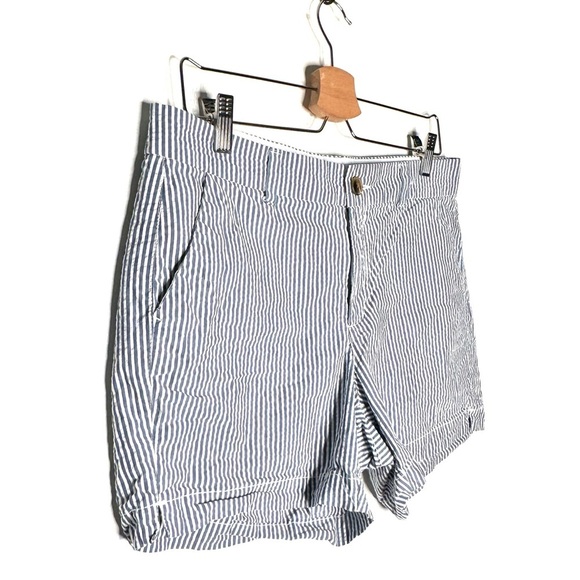 Old Navy | Blue and White Striped Seer Sucker Everyday Shorts Size 8 - Picture 3 of 7